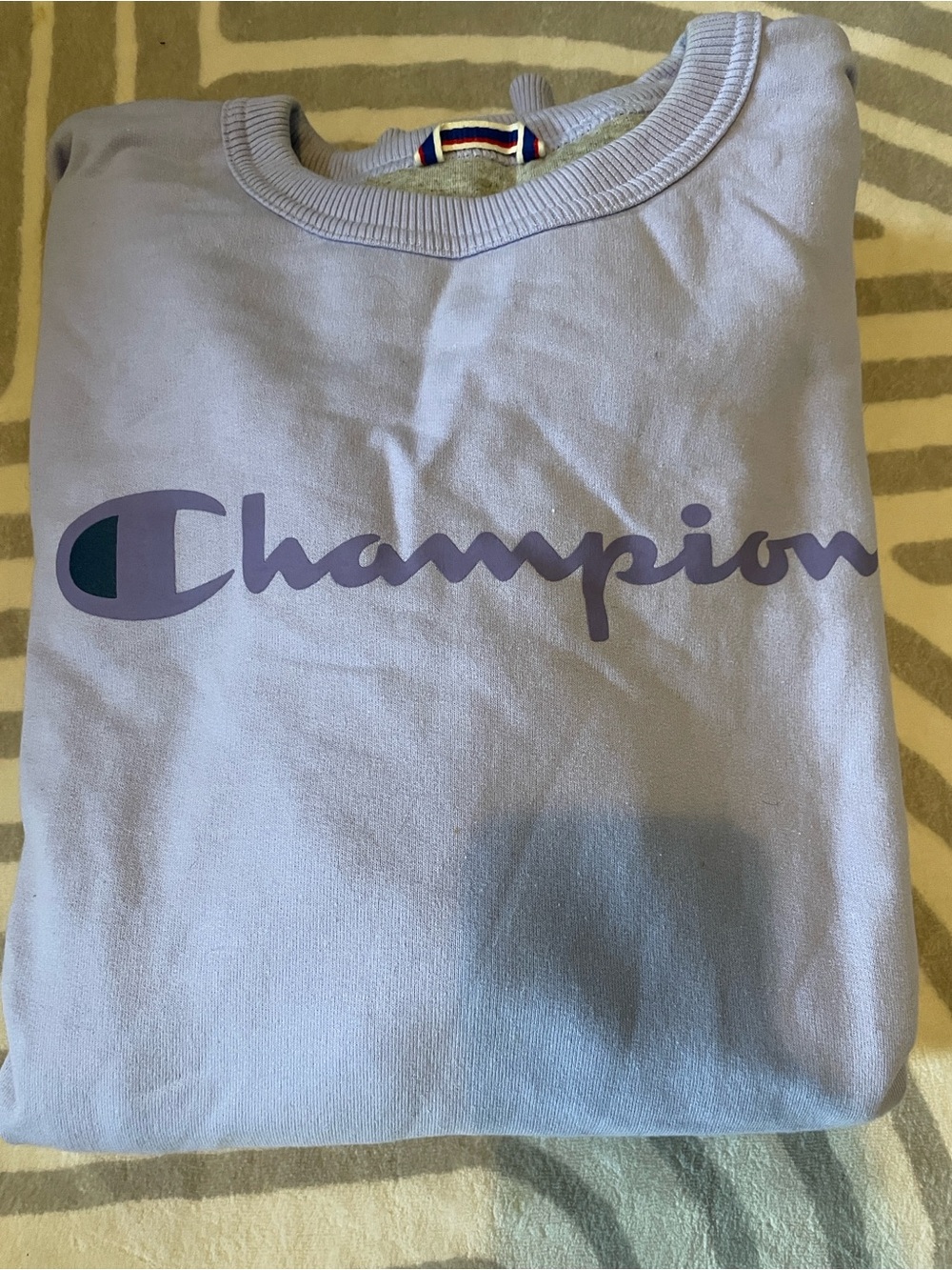 Champion Lavender/Purple Logo Crewneck Sweatshirt